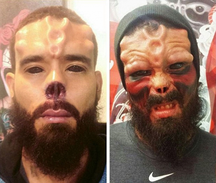 Illustration de l'article : Willing to do anything to look like Red Skull, the Marvel super villain