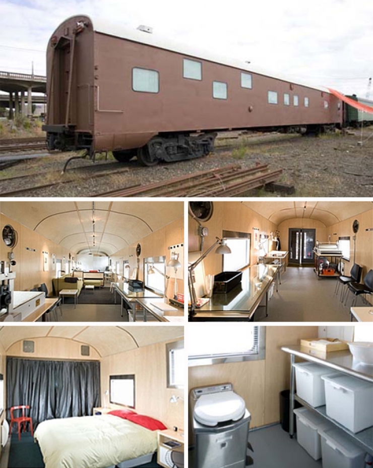 Illustration de l'article : They recycle railroad cars that they transform into pretty little homes... A genius idea!