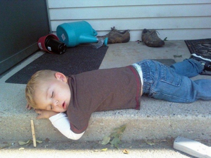 Illustration de l'article : Children can fall asleep anywhere, and these 31 photos prove it!