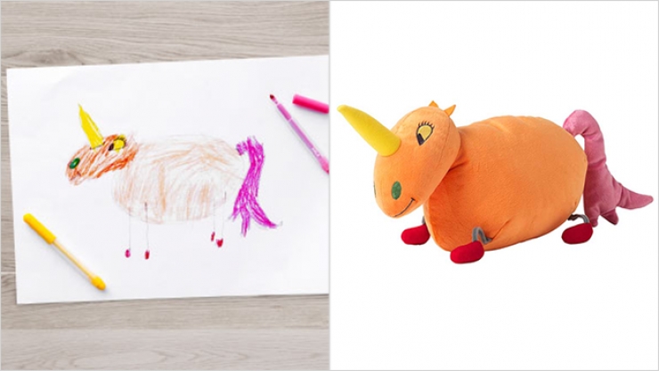 Illustration de l'article : When IKEA transforms children’s drawings into soft toys for a good cause... A genius idea!