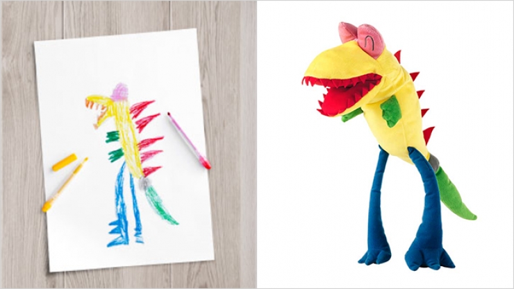 Illustration de l'article : When IKEA transforms children’s drawings into soft toys for a good cause... A genius idea!