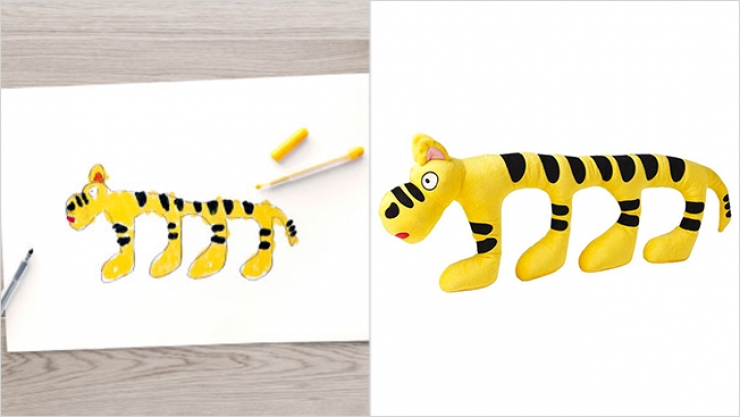 Illustration de l'article : When IKEA transforms children’s drawings into soft toys for a good cause... A genius idea!