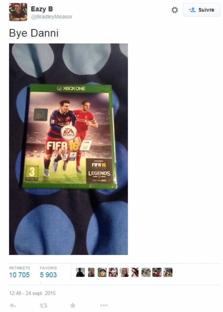 Illustration de l'article : He got his FIFA 16 video game and left his girlfriend - she ridiculed him in a message.