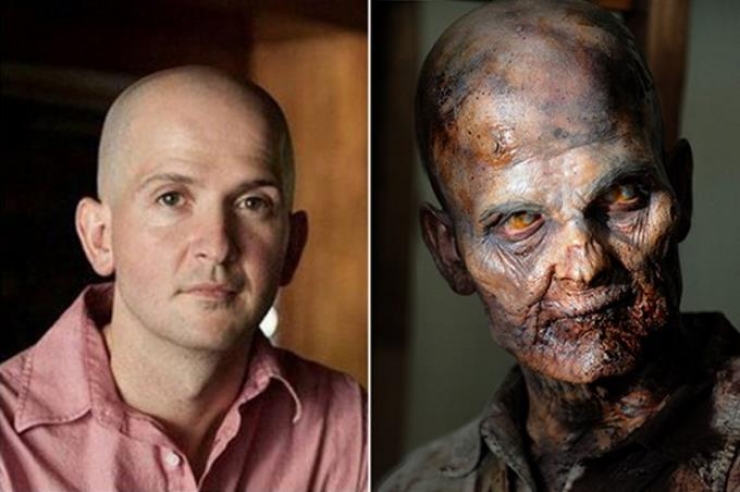 Illustration de l'article : 12 zombies before and after their makeup for The Walking Dead