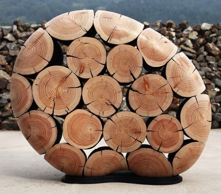 Illustration de l'article : For years he has been collecting wooden logs... Look at what he has made!