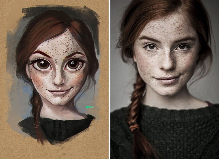 Illustration de l'article : He uses photos of complete strangers to make outstanding illustrations!