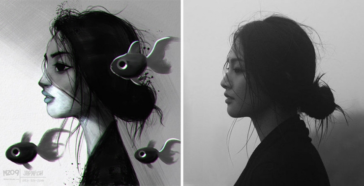 Illustration de l'article : He uses photos of complete strangers to make outstanding illustrations!