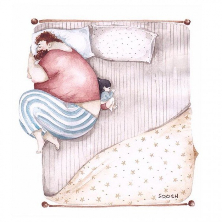 Illustration de l'article : The incredible love of a father for his daughter, shown through 14 beautiful drawings!