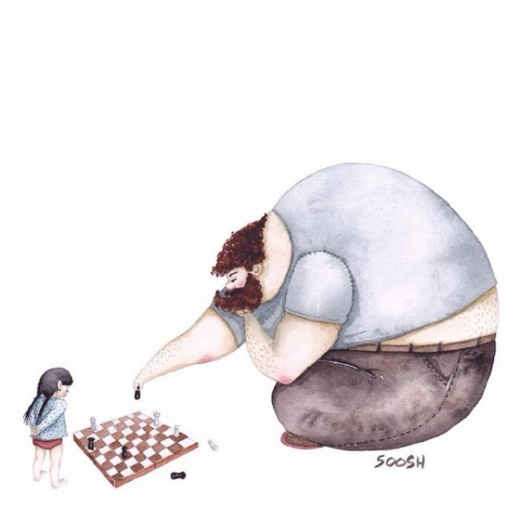 Illustration de l'article : The incredible love of a father for his daughter, shown through 14 beautiful drawings!