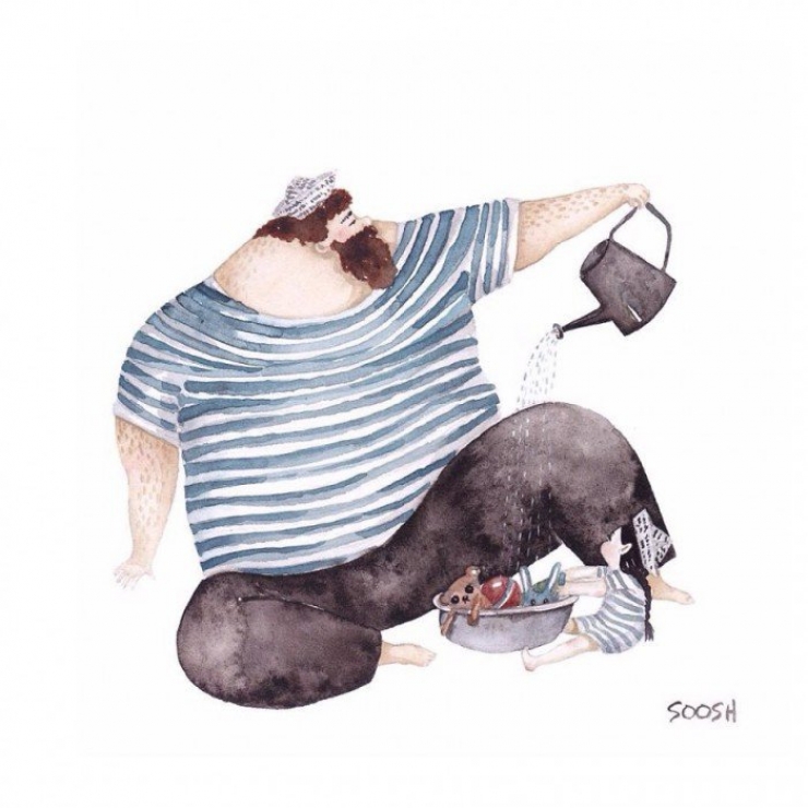 Illustration de l'article : The incredible love of a father for his daughter, shown through 14 beautiful drawings!