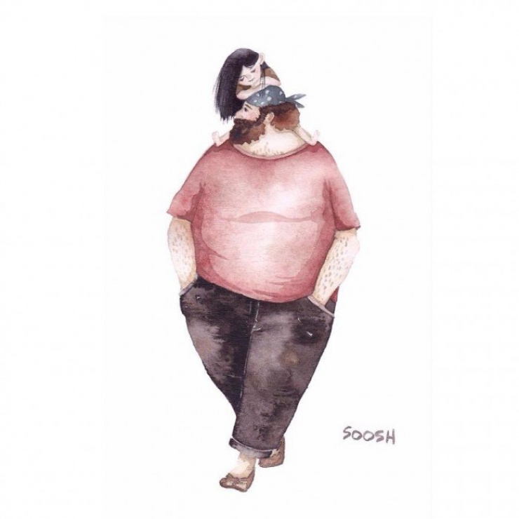 Illustration de l'article : The incredible love of a father for his daughter, shown through 14 beautiful drawings!