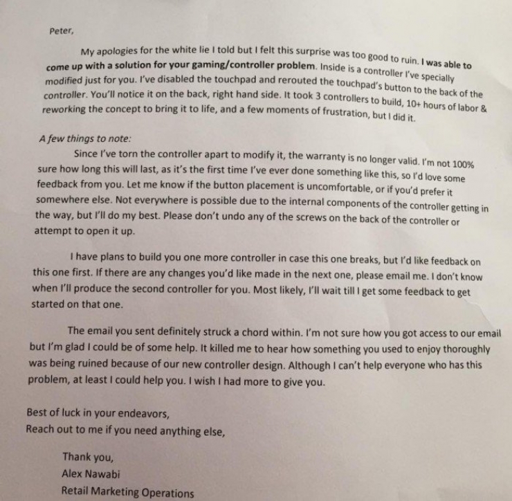 Illustration de l'article : A young disabled person’s touching request to the SONY Corporation... The response is amazing!