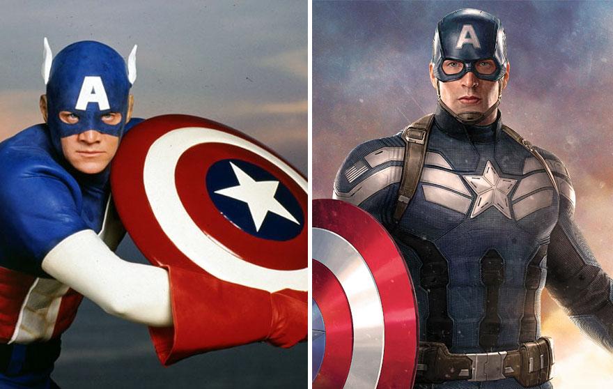 Illustration de l'article : 19 before and after versions of superhero costumes!