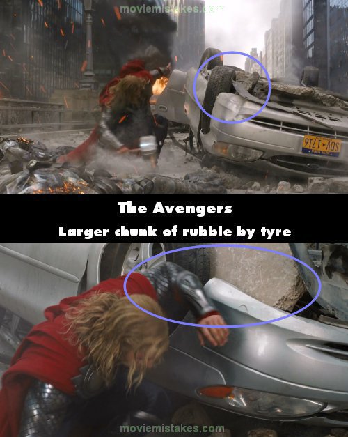 Illustration de l'article : 13 filming mistakes from the movie The Avengers