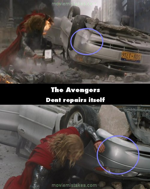 Illustration de l'article : 13 filming mistakes from the movie The Avengers