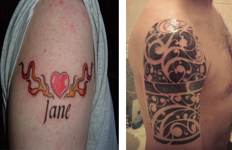 Illustration de l'article : Top 16 tattoos done while in love, covered up after they broke up!