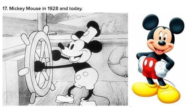 Illustration de l'article : 21 illustrations that show the transformation of cartoons from when they were created to today!
