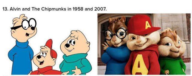 Illustration de l'article : 21 illustrations that show the transformation of cartoons from when they were created to today!
