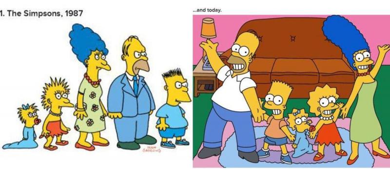 Illustration de l'article : 21 illustrations that show the transformation of cartoons from when they were created to today!