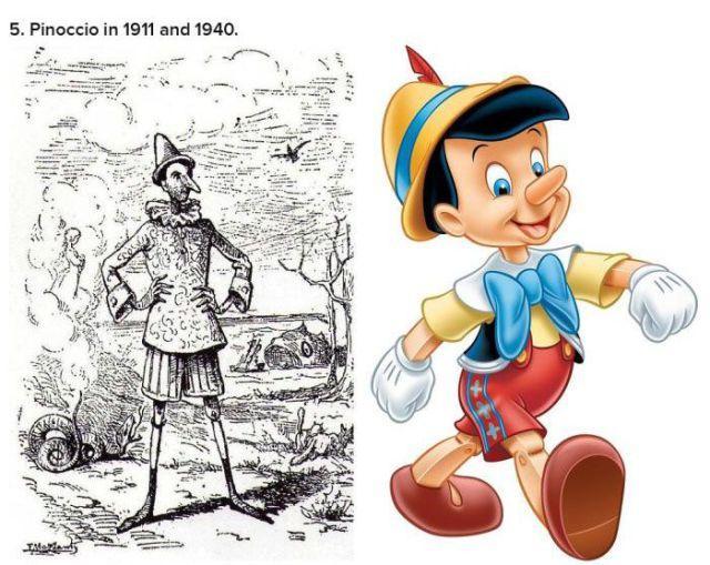 Illustration de l'article : 21 illustrations that show the transformation of cartoons from when they were created to today!