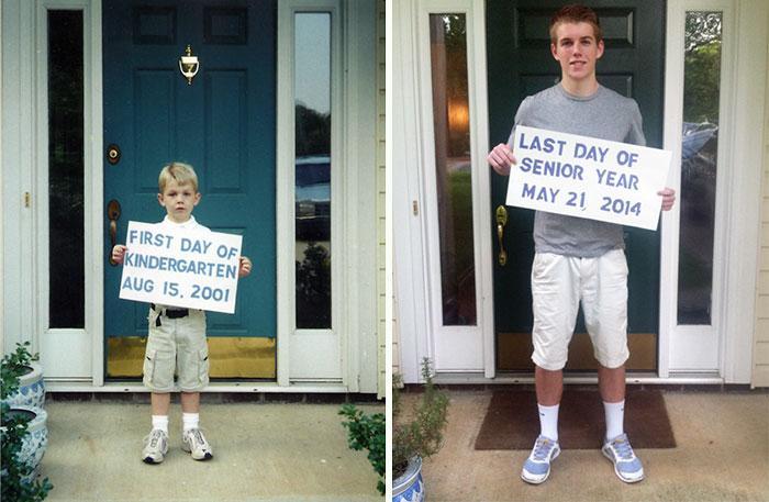 Illustration de l'article : 15 photos of students on their first and last days of school!
