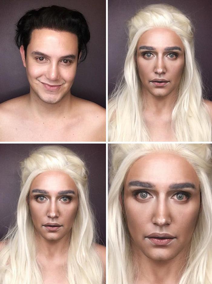 Illustration de l'article : This guy makes himself up look like 7 different “Game of Thrones” characters!