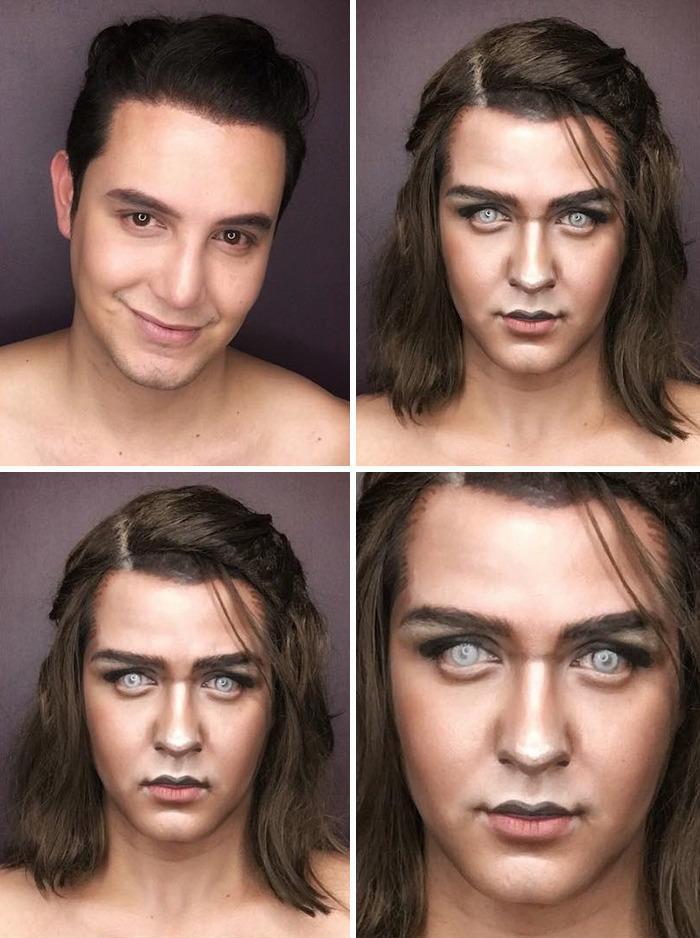 Illustration de l'article : This guy makes himself up look like 7 different “Game of Thrones” characters!