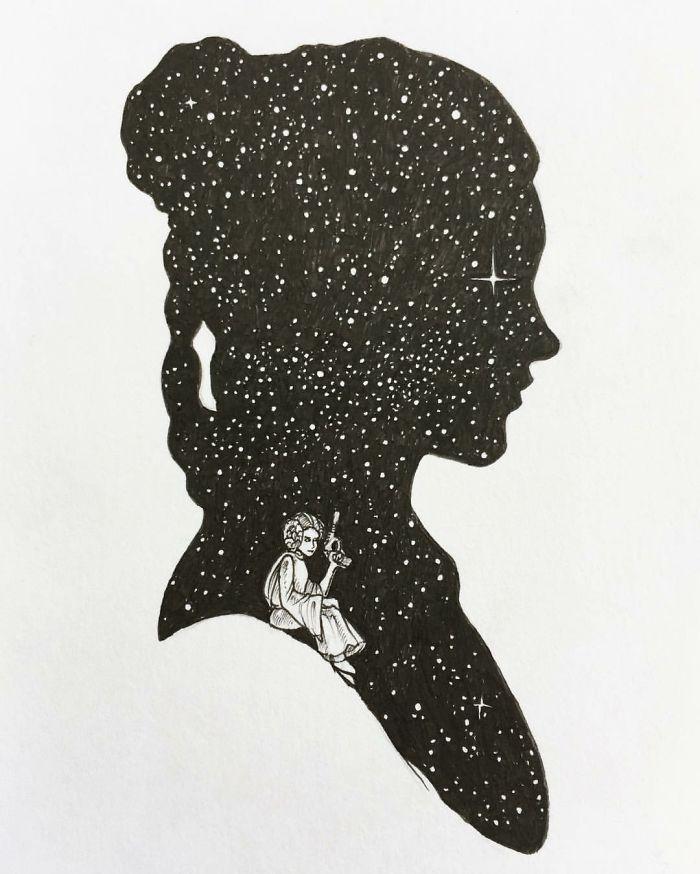 Illustration de l'article : Ranking the most beautiful illustrations in tribute to Carrie Fisher (Princess Leia)!