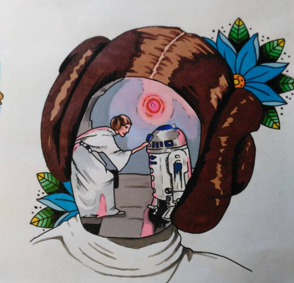 Illustration de l'article : Ranking the most beautiful illustrations in tribute to Carrie Fisher (Princess Leia)!