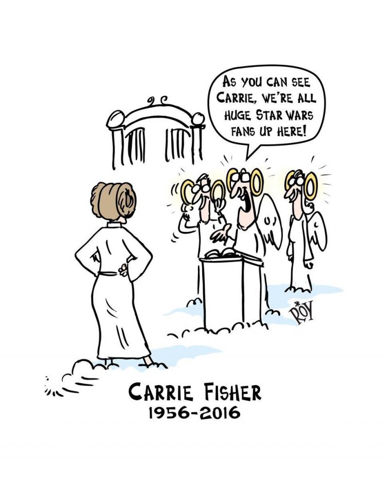 Illustration de l'article : Ranking the most beautiful illustrations in tribute to Carrie Fisher (Princess Leia)!