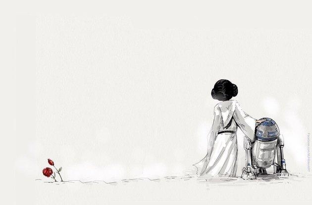 Illustration de l'article : Ranking the most beautiful illustrations in tribute to Carrie Fisher (Princess Leia)!