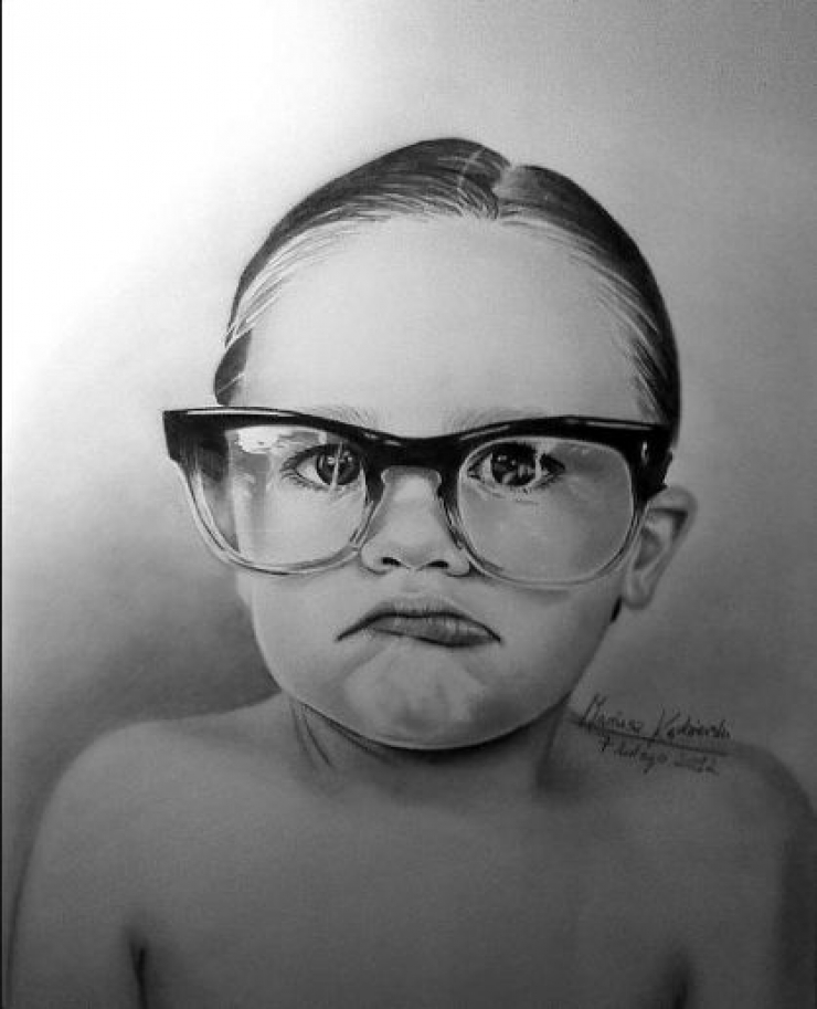 Illustration de l'article : Suffering from a deformity of the arms, Mariusz does amazingly realistic portraits!