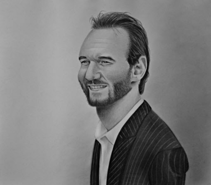 Illustration de l'article : Suffering from a deformity of the arms, Mariusz does amazingly realistic portraits!