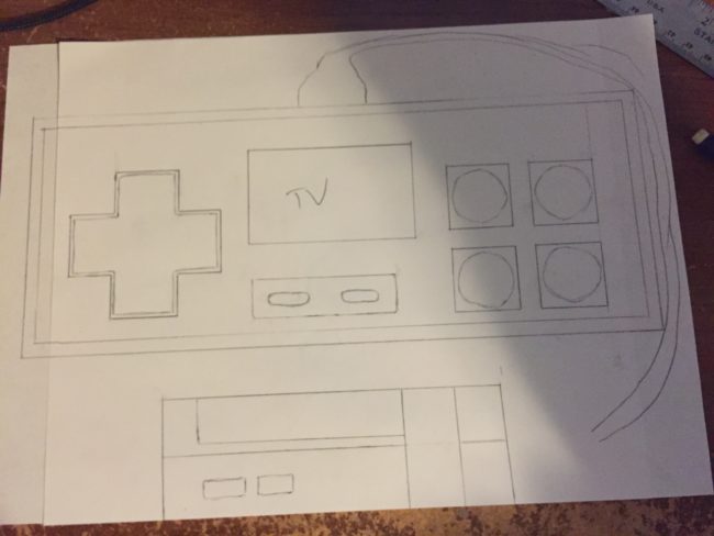 Illustration de l'article : She starts by painting a gray rectangle on the wall... I'm jealous of this brilliant idea!