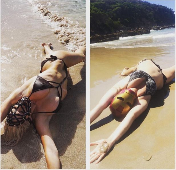 Illustration de l'article : She mocks Instagram celebrities by recreating their photos to show that they are only staged...