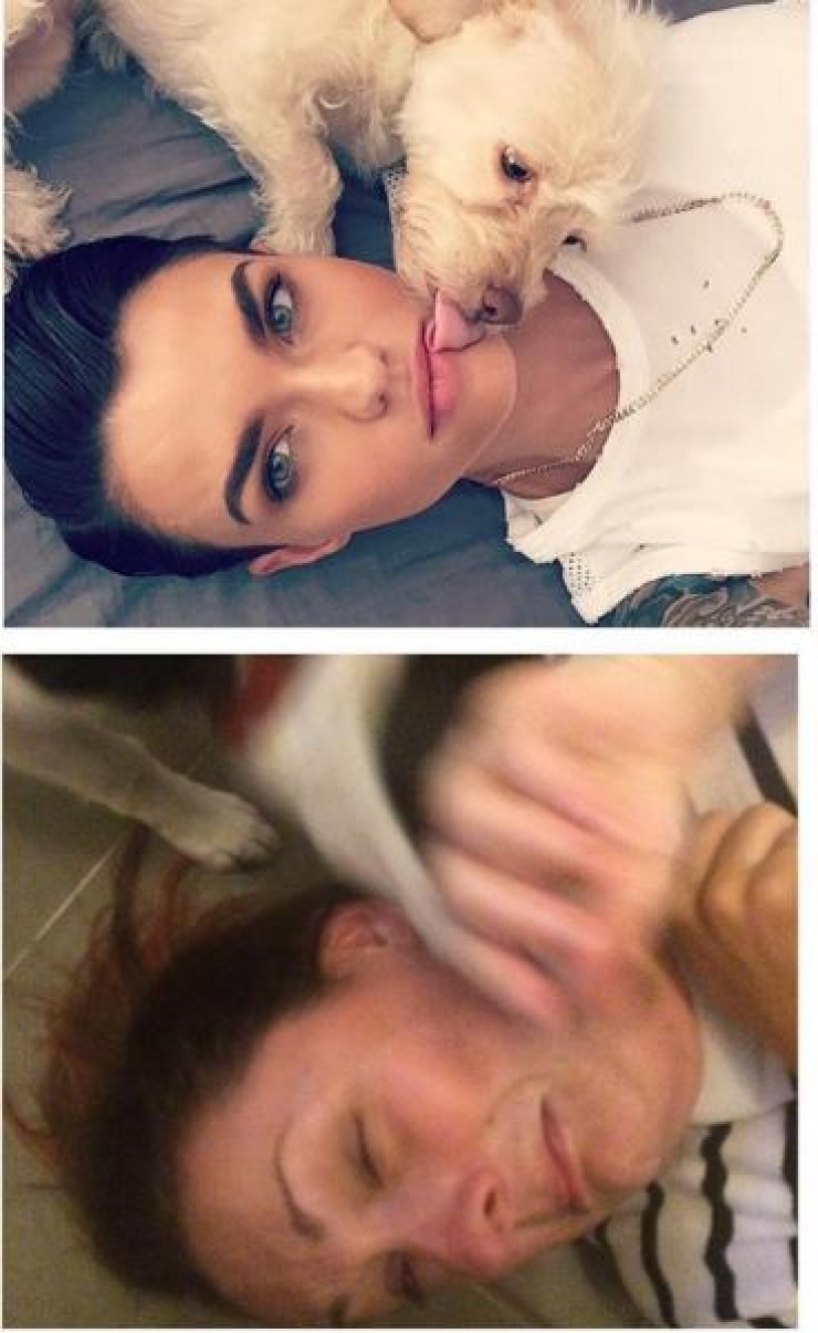 Illustration de l'article : She mocks Instagram celebrities by recreating their photos to show that they are only staged...