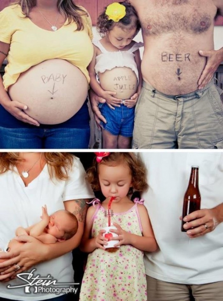 Illustration de l'article : To announce the baby’s arrival, these 10 families created very touching photos...