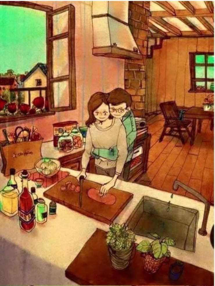 Illustration de l'article : A couple's happiness lies in the simple things... These drawings are proof of that!