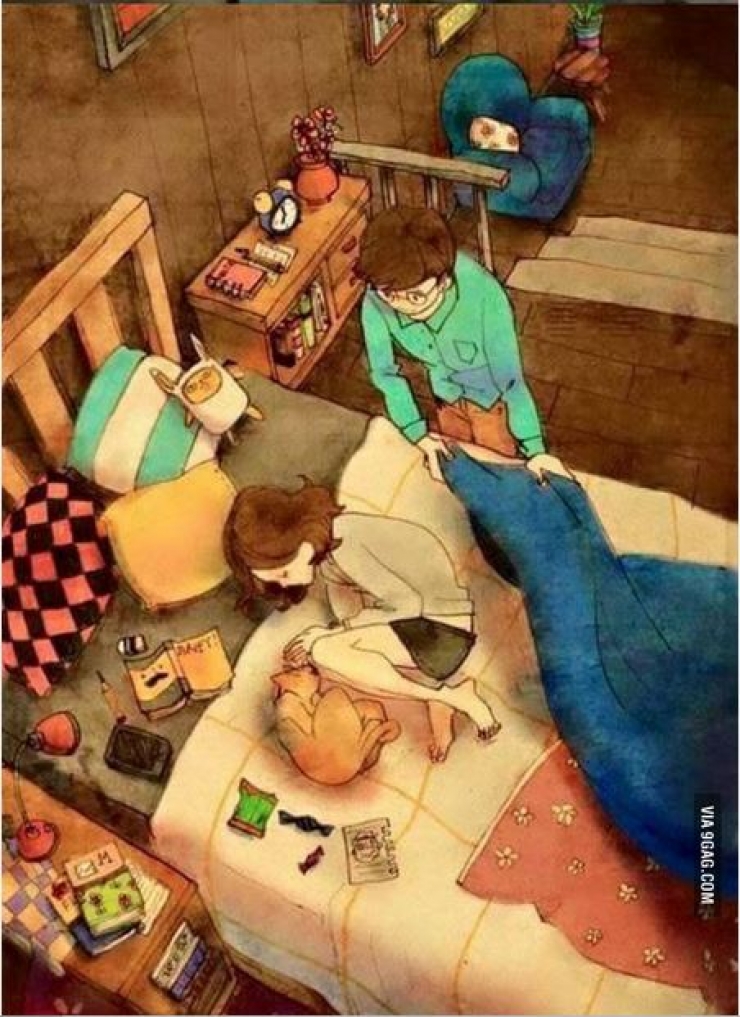 Illustration de l'article : A couple's happiness lies in the simple things... These drawings are proof of that!