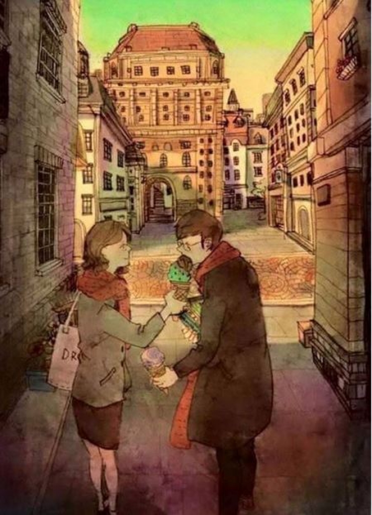Illustration de l'article : A couple's happiness lies in the simple things... These drawings are proof of that!