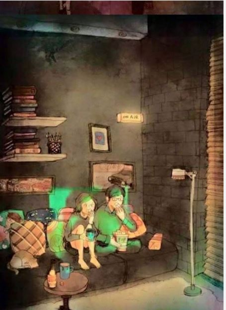 Illustration de l'article : A couple's happiness lies in the simple things... These drawings are proof of that!
