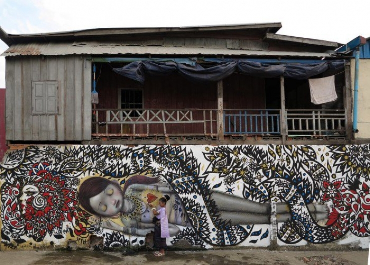 Illustration de l'article : Here's Seth, a French artist who glorifies buildings with a certain class...