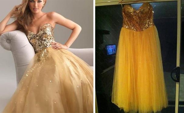 Illustration de l'article : The difference between dresses in advertisements and counterfeits! Shocking!