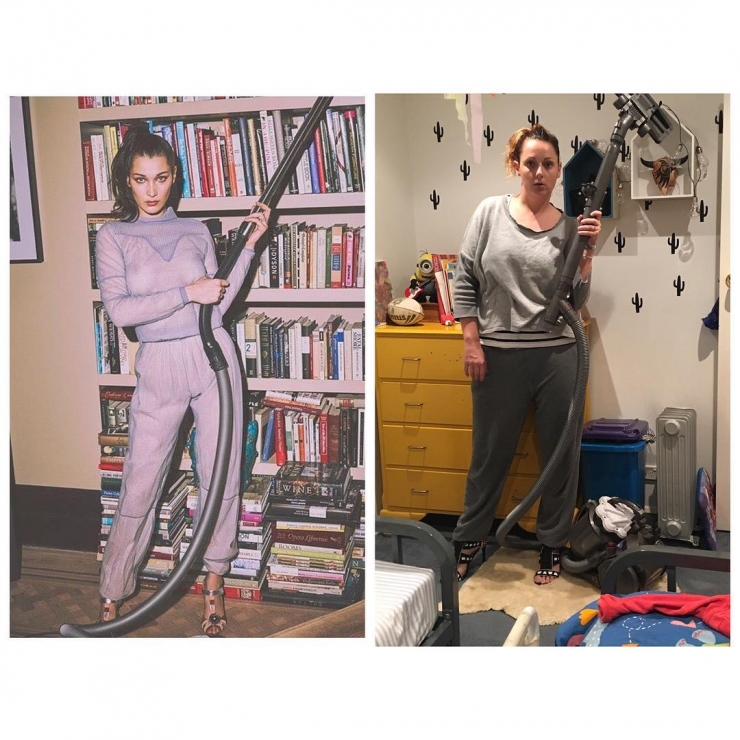 Illustration de l'article : Mom on Instagram vs. Mom in real life: She parodies deceivingly perfect celebrity photos with infectious humor!