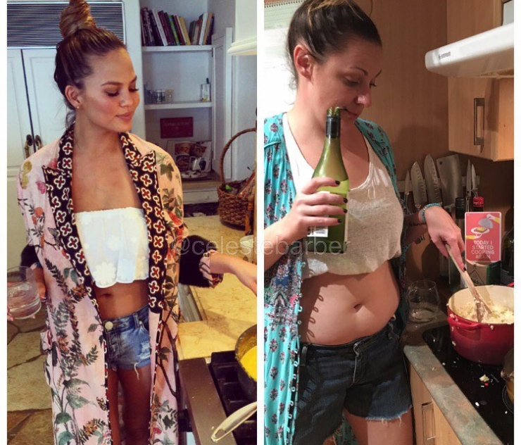 Illustration de l'article : Mom on Instagram vs. Mom in real life: She parodies deceivingly perfect celebrity photos with infectious humor!