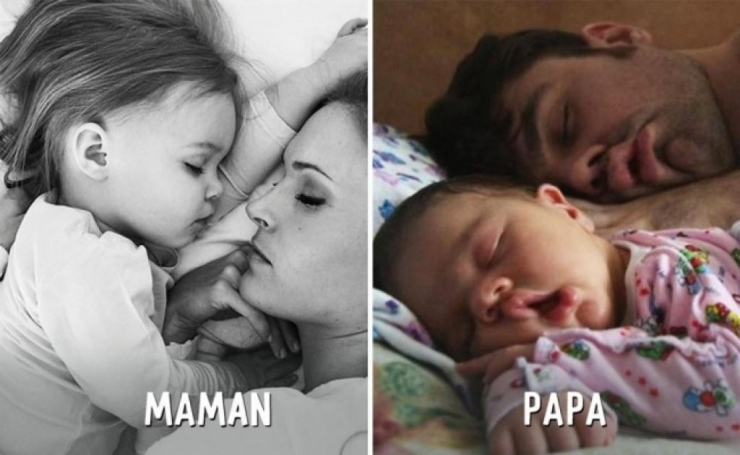 Illustration de l'article : These 14 photographs show the differences between the parenting styles of mothers and fathers...