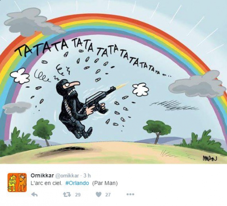 Illustration de l'article : 15 drawings honoring the victims of the attack in Orlando