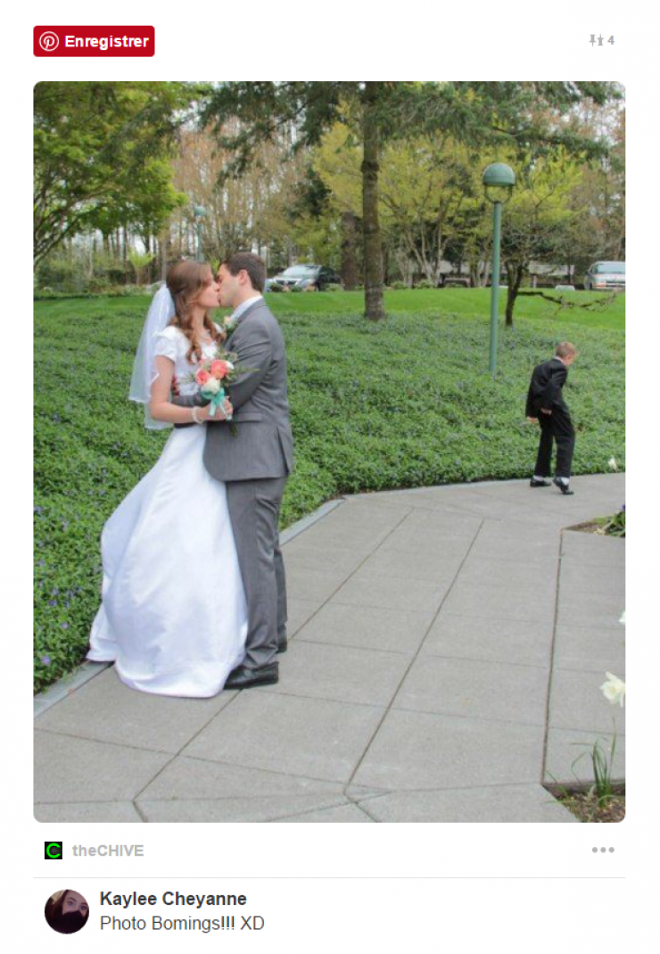 Illustration de l'article : The people who put themselves in your wedding pictures and go too far... 16 hilarious pictures!