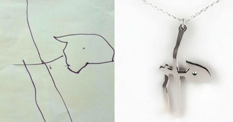 Illustration de l'article : They create beautiful jewelry from children's drawings! The idea is brilliant...