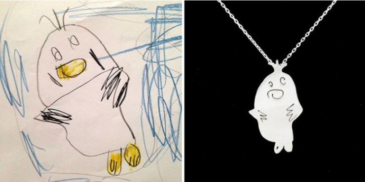 Illustration de l'article : They create beautiful jewelry from children's drawings! The idea is brilliant...